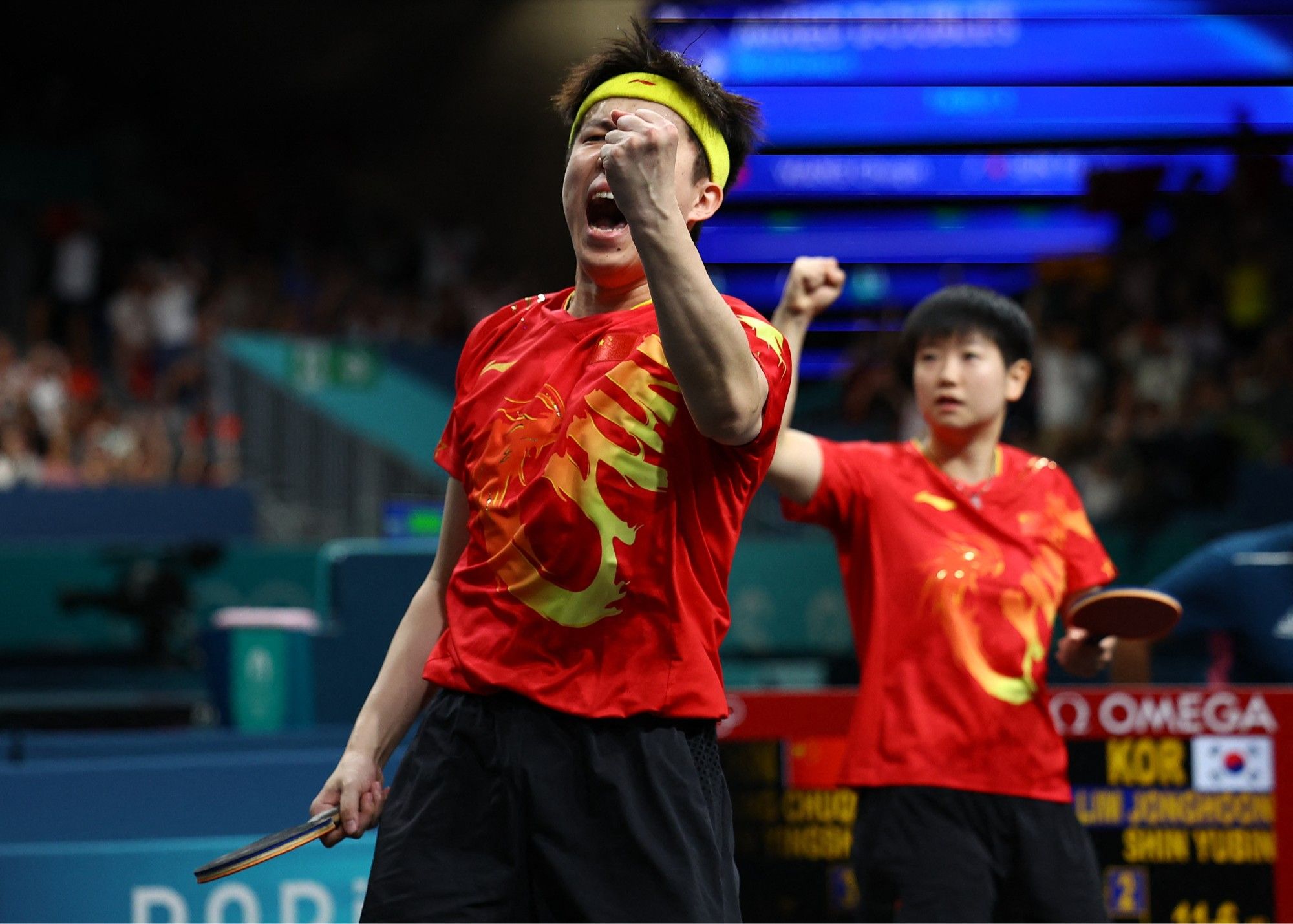 🏓王楚钦&amp;孙颖莎2-1击败赵大成&amp;申裕斌，国乒大比分1-0领先韩国